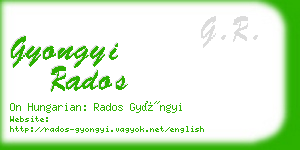 gyongyi rados business card